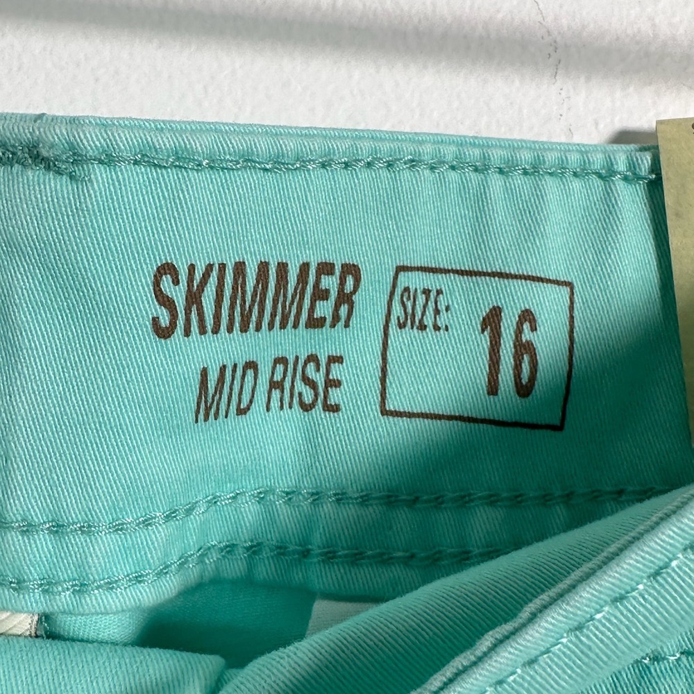 Sonoma Goods for Life Skimmer Mid Rise Shorts Beach Glass Teal Aqua Womens 16 - Picture 4 of 9